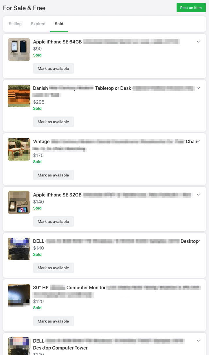 Nextdoor feels like a nice modern mix between Craigslist and Facebook Marketplace while focusing on your local neighborhood to find buyers.