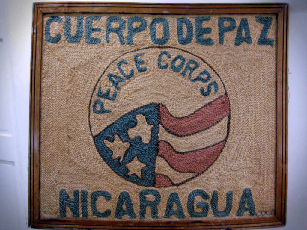 The local emblem of Peace Corps (Cuerpo de Paz in Spanish), in Nicaragua at the Managua HQ.
