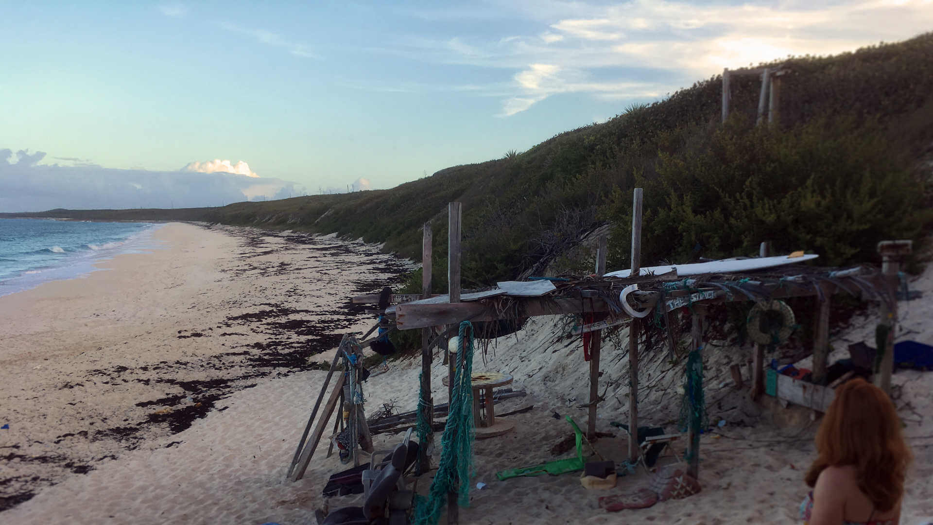 What was important to us on the tiny island of Eleuthera was the solitary beachfront. This "live below your means" stuff doesn't seem like such a deprivation after all!