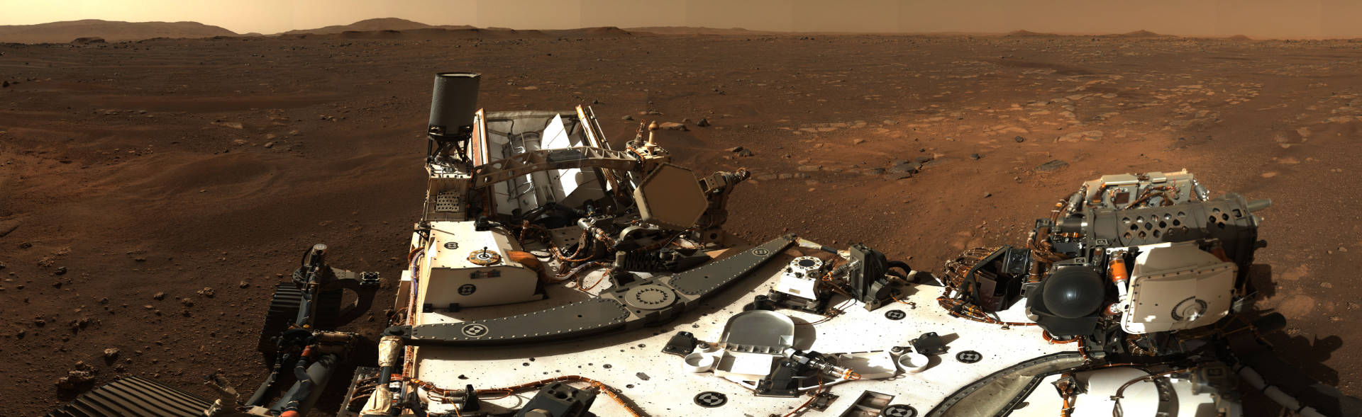 The first panoramic of the Perseverance Rover's new home [Source: NASA]