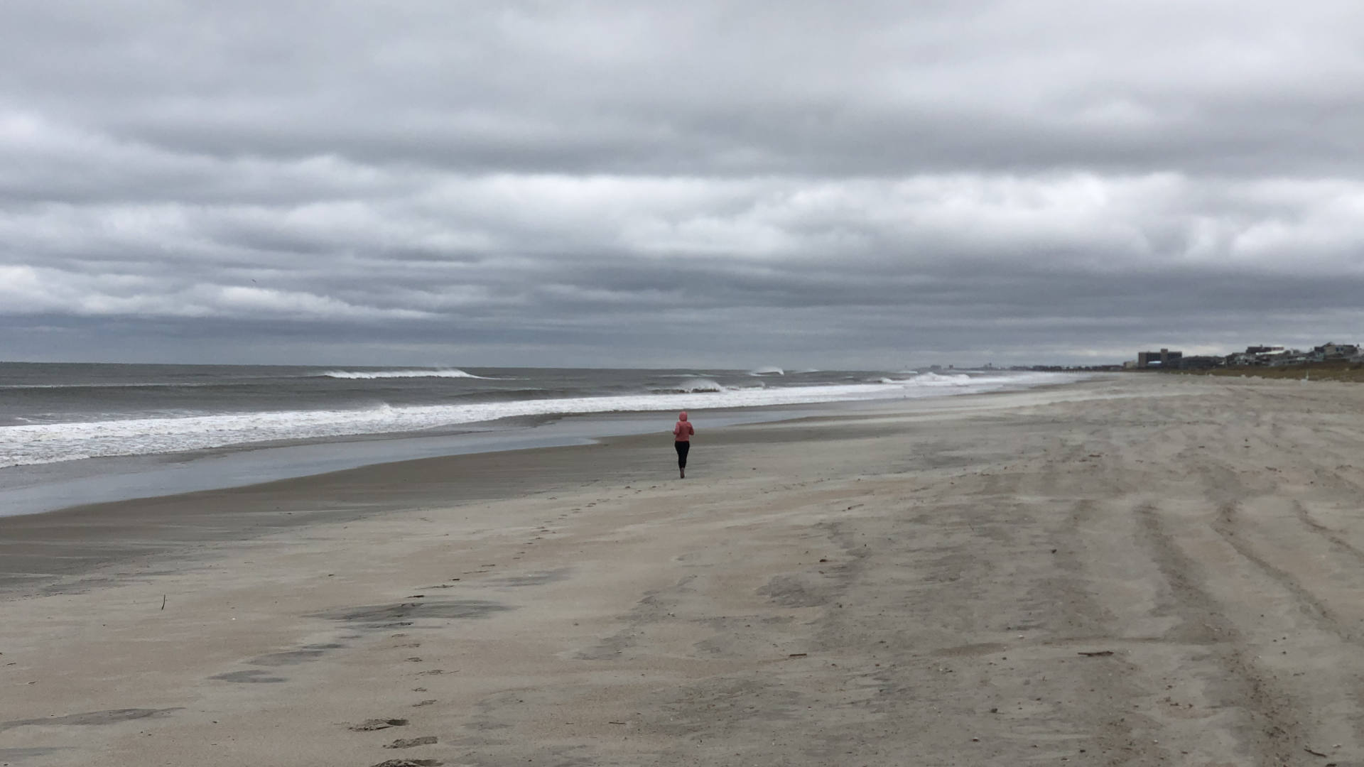 Jenni's windy Atlantic Beach run!