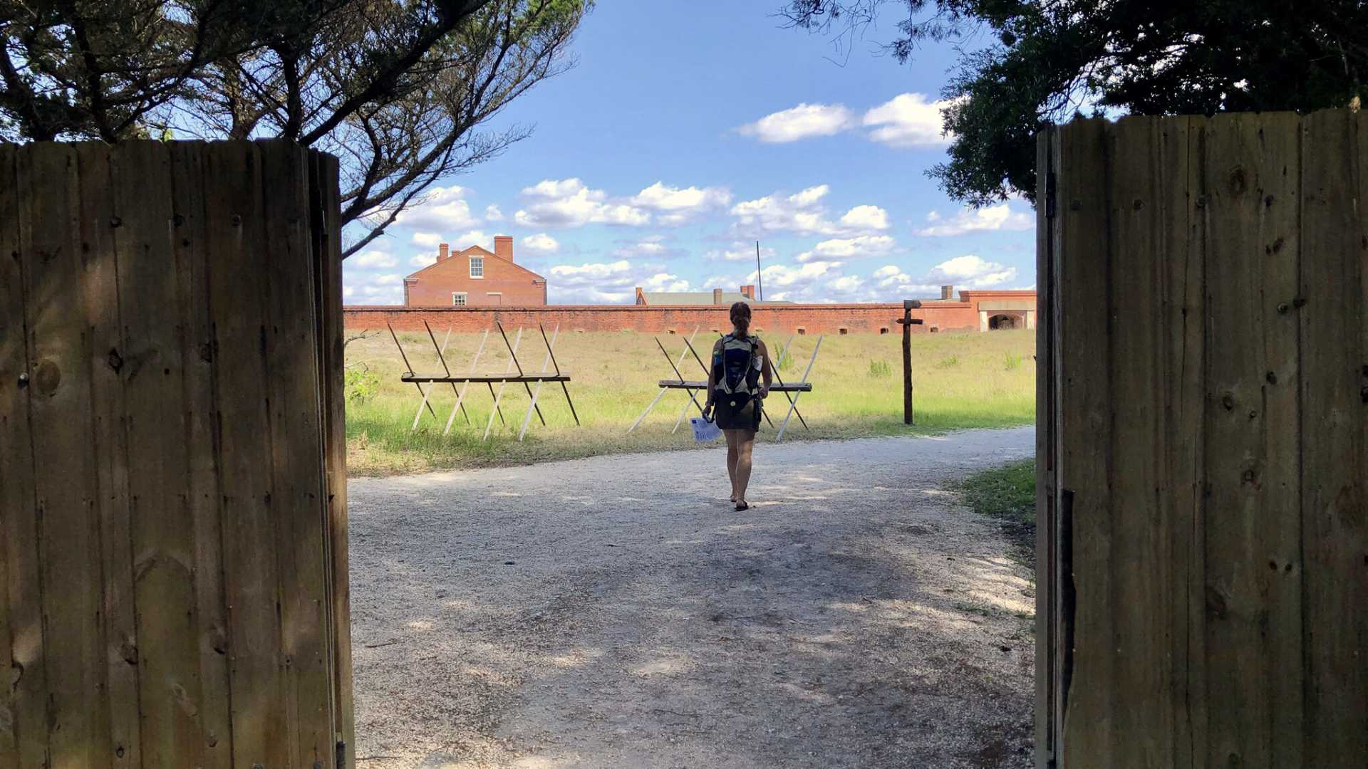 Entering the grounds of Fort Clinch, the linchpin of Amelia Island’s “Eight Flags” history—it’s changed hands with different occupying forces and ownership several times over the years.