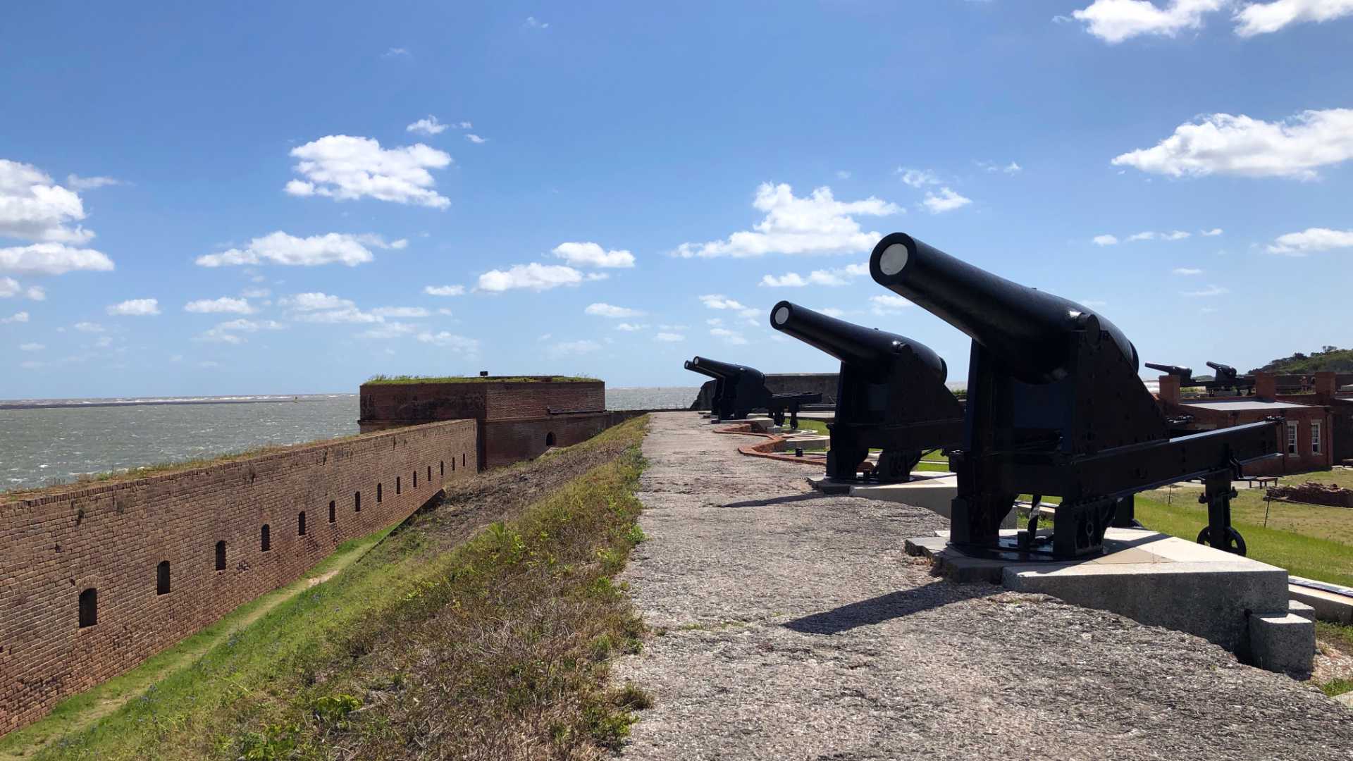 The view from Fort Clinch's ramparts on Amelia Island, FL.