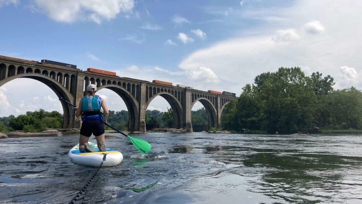 Paddle boarding and tubing the James River before we left for Wisconsin!