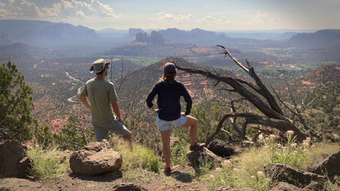 Overlooking Sedona from the Scheurman Trail. We packed a lot of hikes in the month.