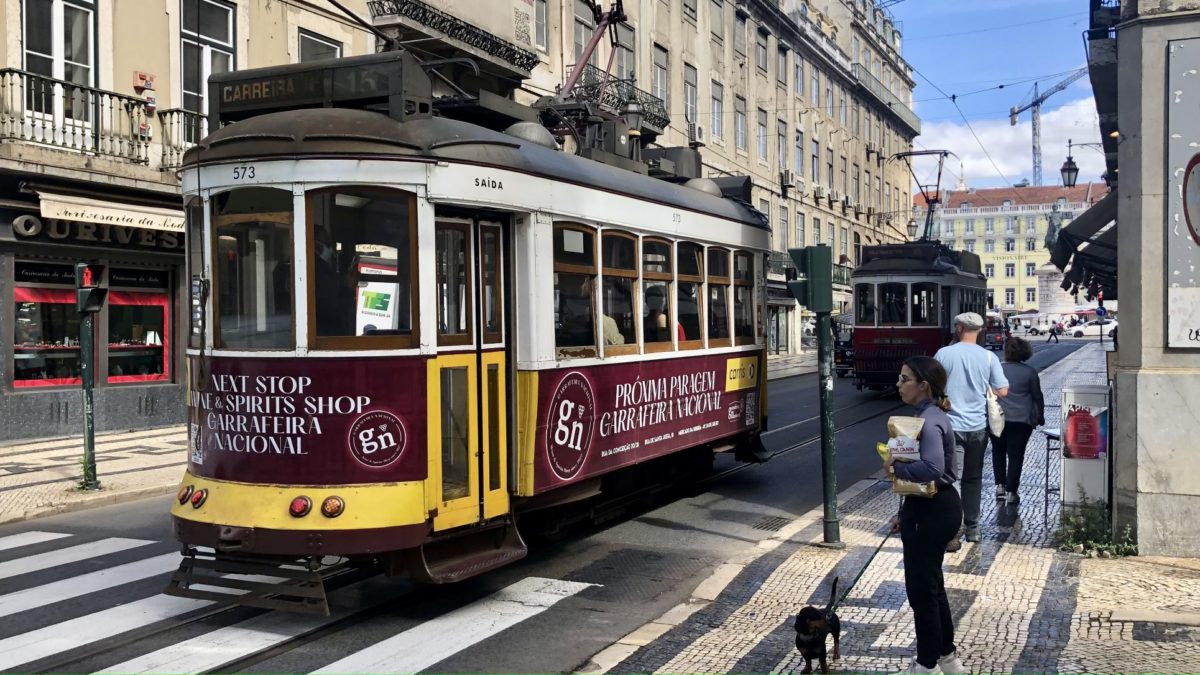 Lisbon's trolleys created the old world European vibe just perfect for vacationing around Portugal!