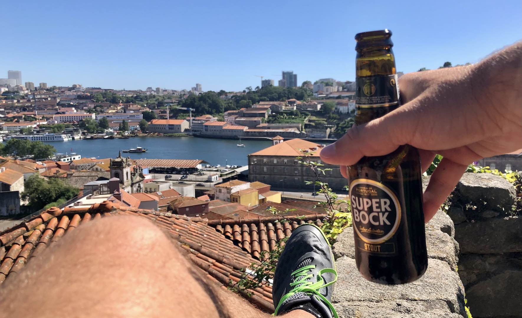 Cheers from the rooftops overlooking Porto!
