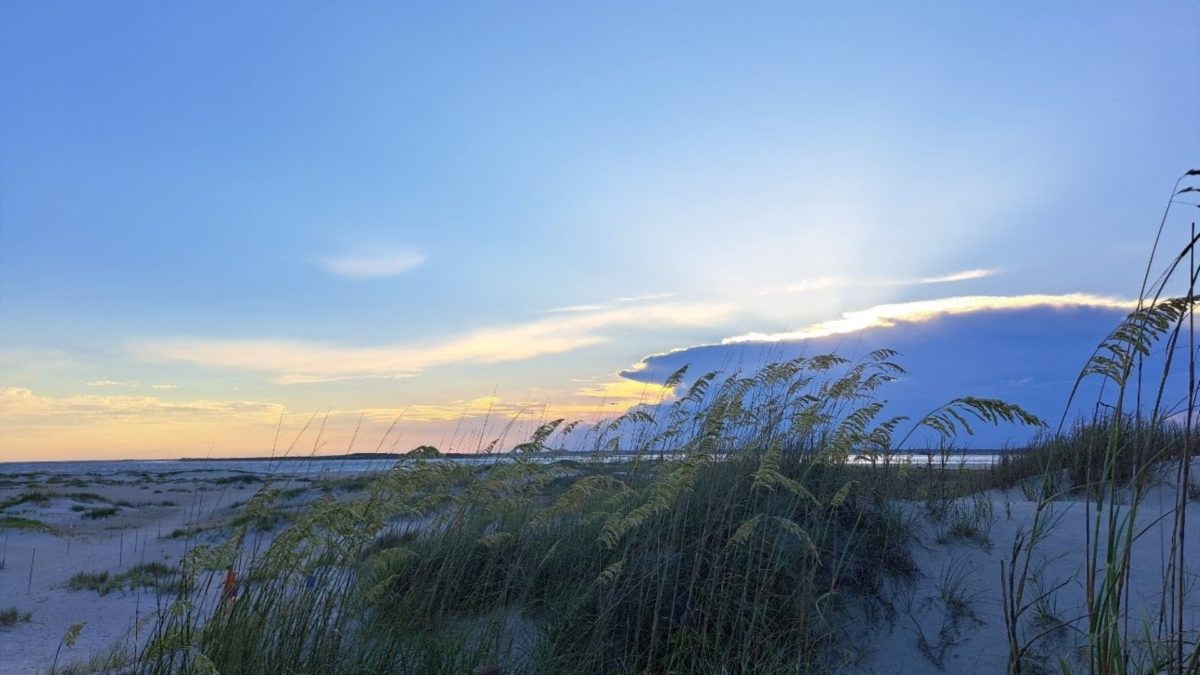 Our first family trip to Emerald Isle, NC. Sunset at The Point for our the last night at the beach.