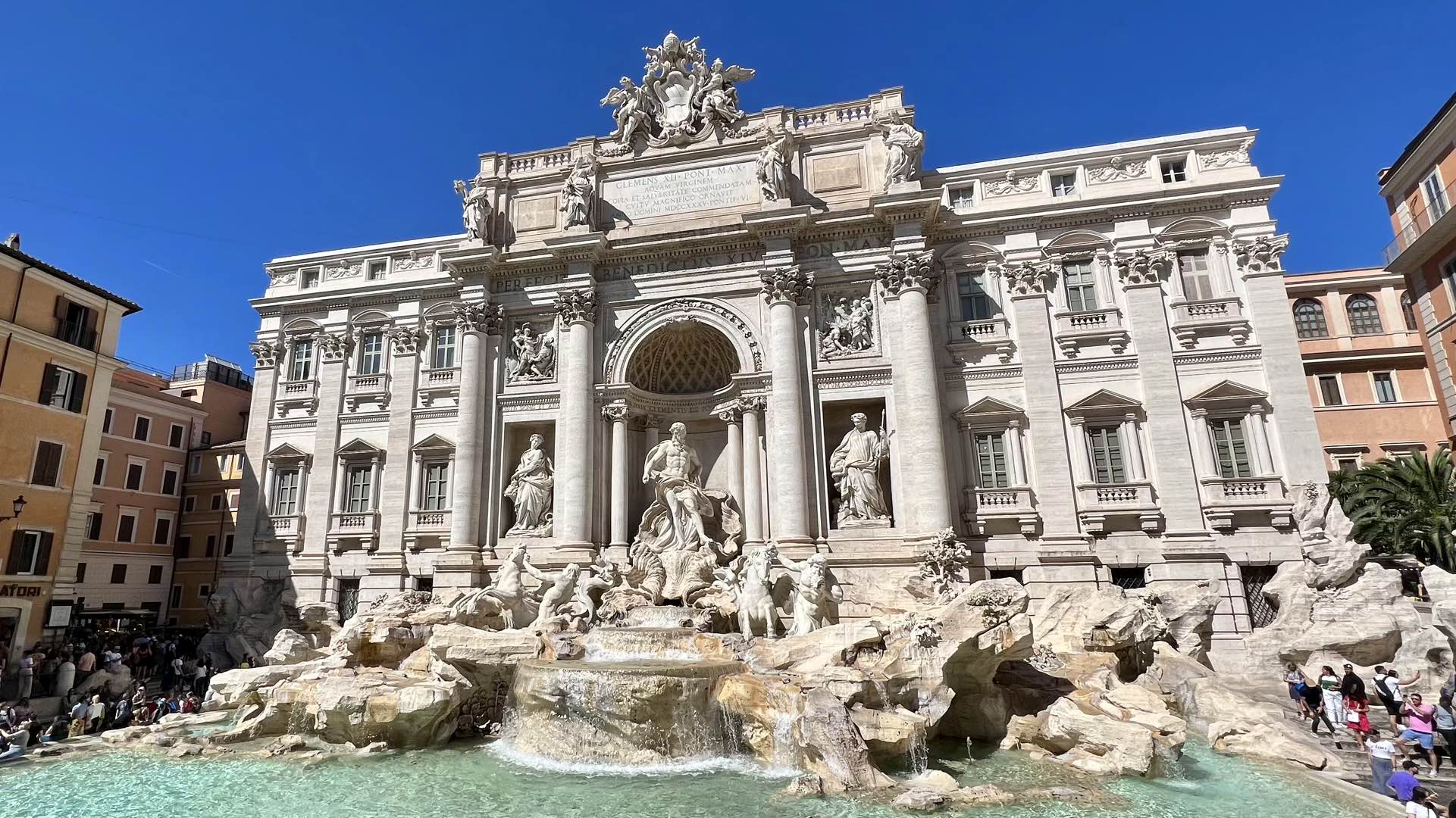 It’s never easy to walk away from the Trevi Fountain!