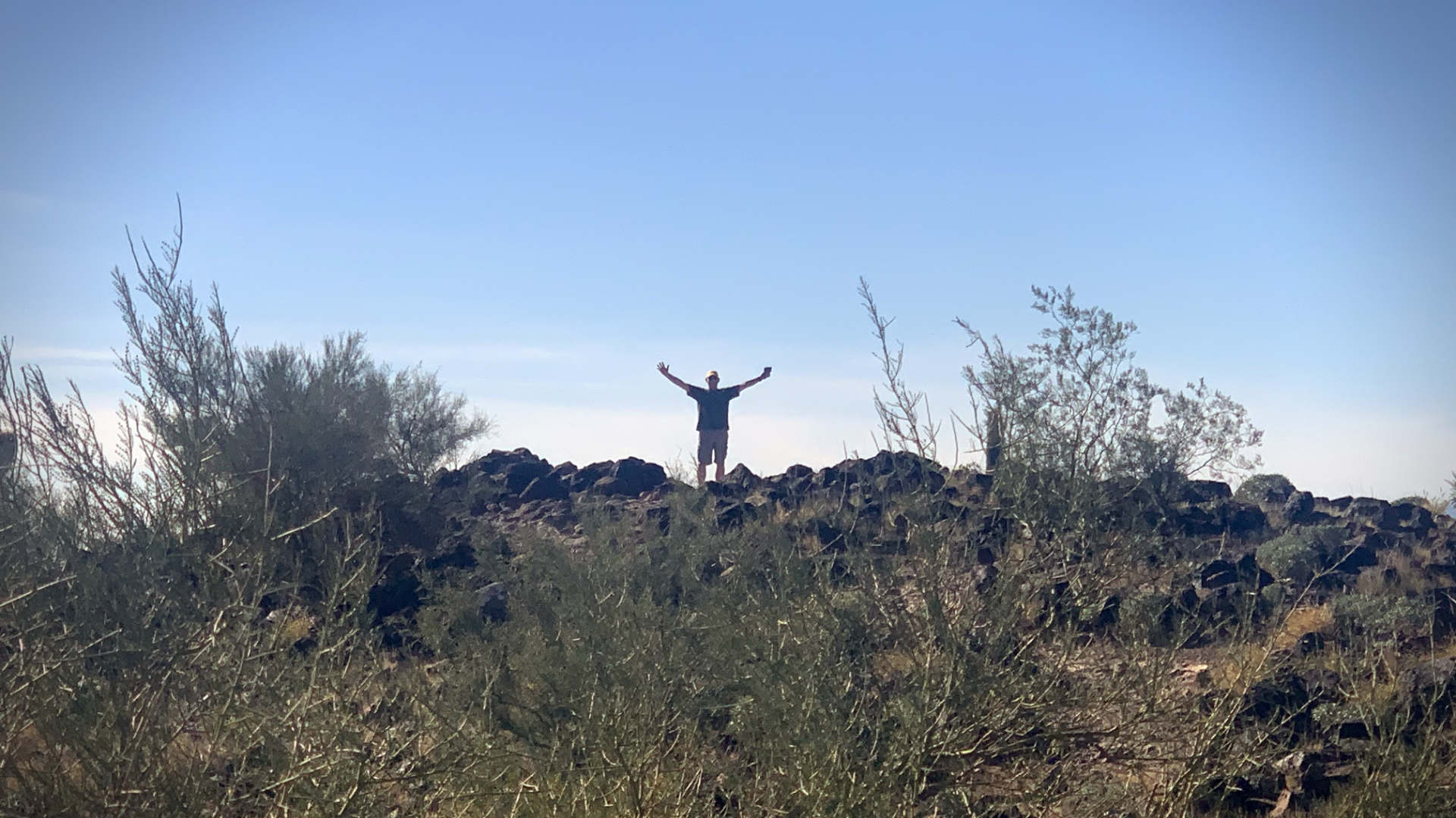 Something Chris managed to squeeze in while in Arizona with his parents: a good hike! Chris's dad was pretty pleased with reaching a summit first!