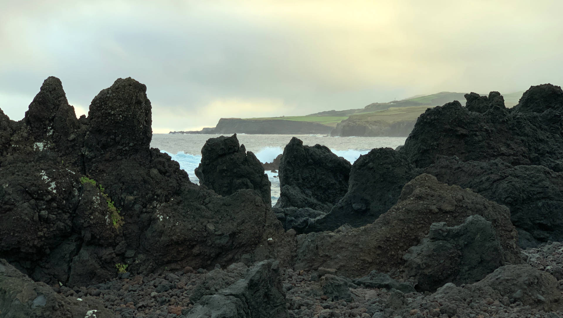 Just a little taste of Terceira as the sunrise hit the volcanic rockslide we reached with our early morning car rental!