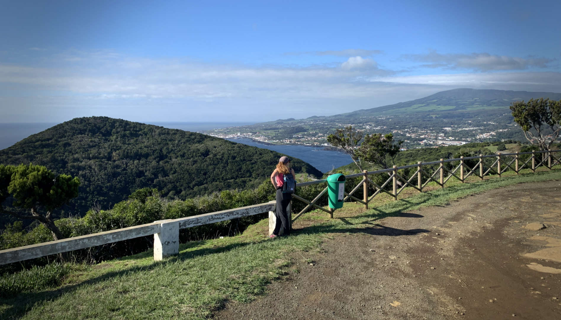 Jenni taking it in the views across Terceira.