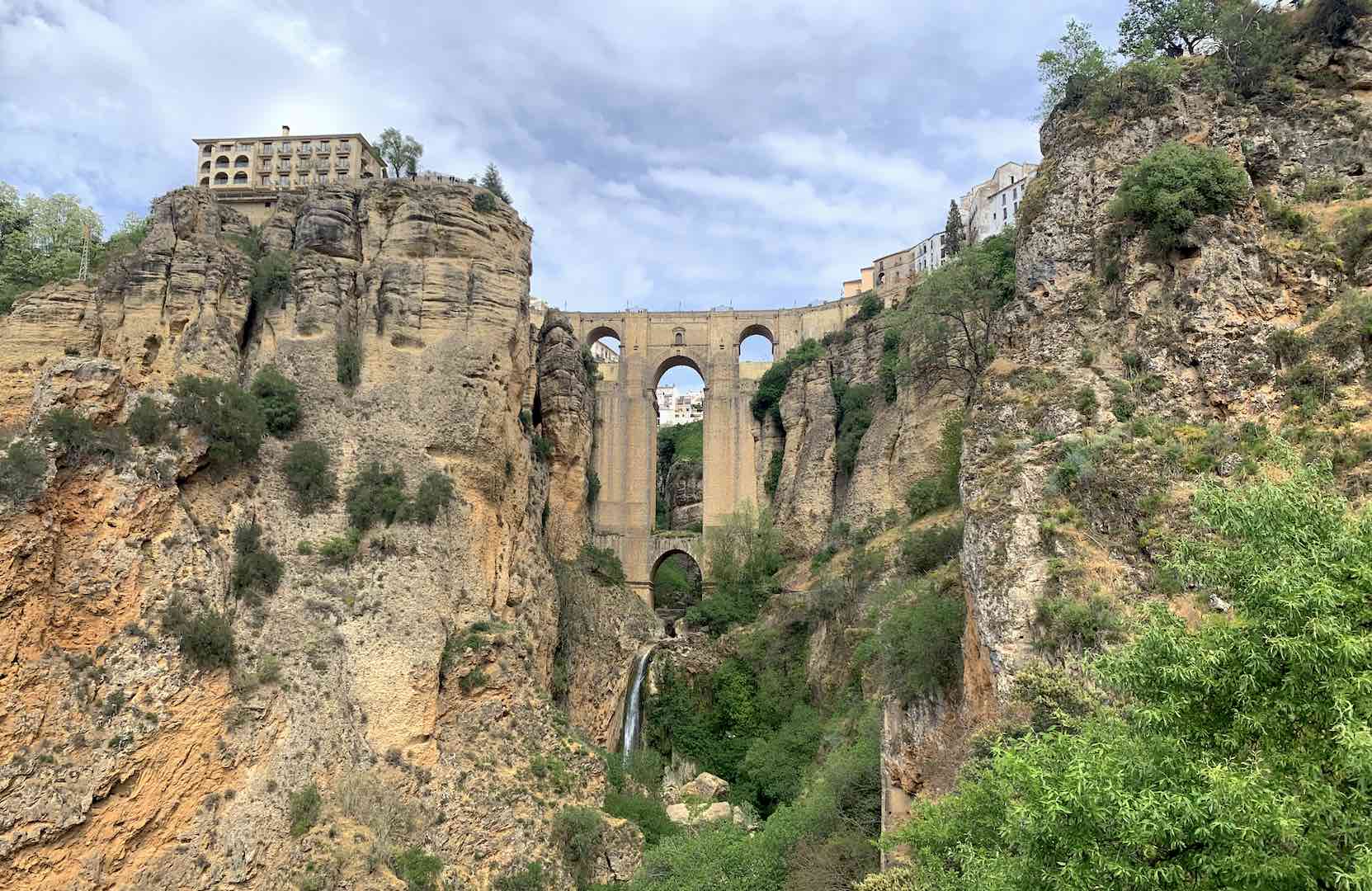 Ronda's iconic bridge connecting the new and old over a gorge.