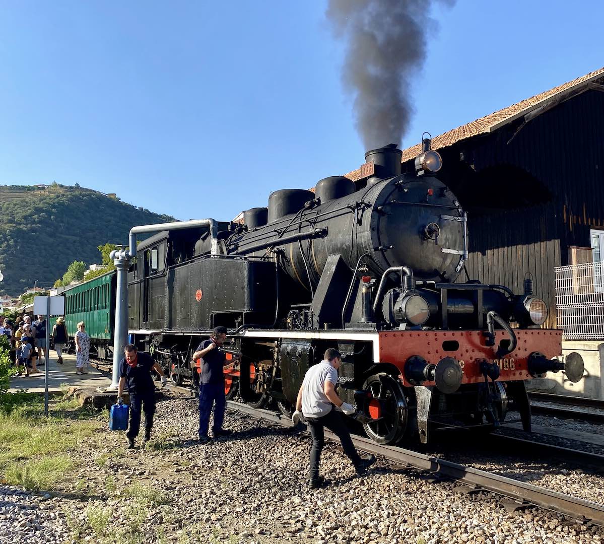 Some of the best experiences are free—like catching this old steam locomotive maintenance!