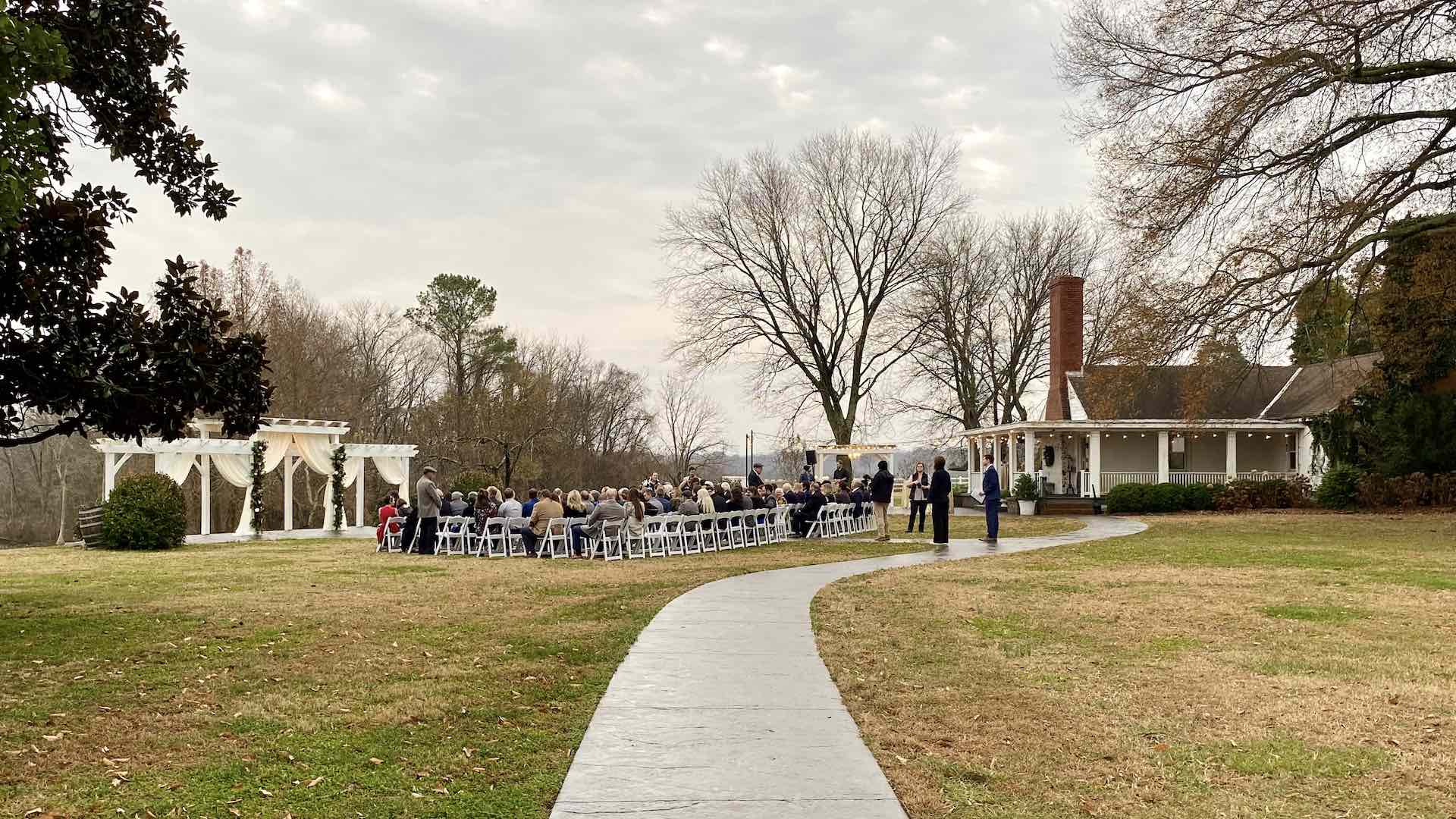 A December wedding is probably a risky endeavor, but the weather turned out to be quite nice!