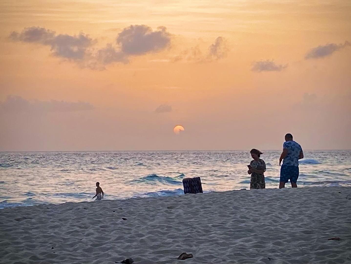 We caught most of the sunsets off of southern Barbados throughout the trip—here is our first!