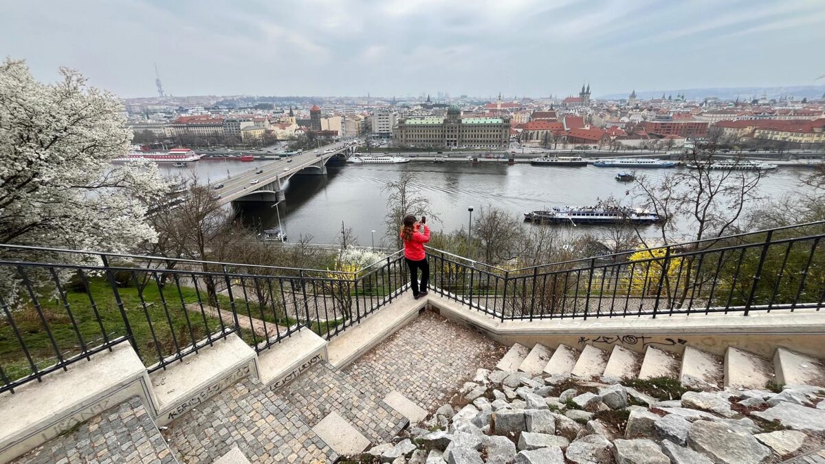 We spent about half of March in the Czech Republic as spring came into bloom! Just as the month closed, we made our way to Prague for this expansive view over the city!
