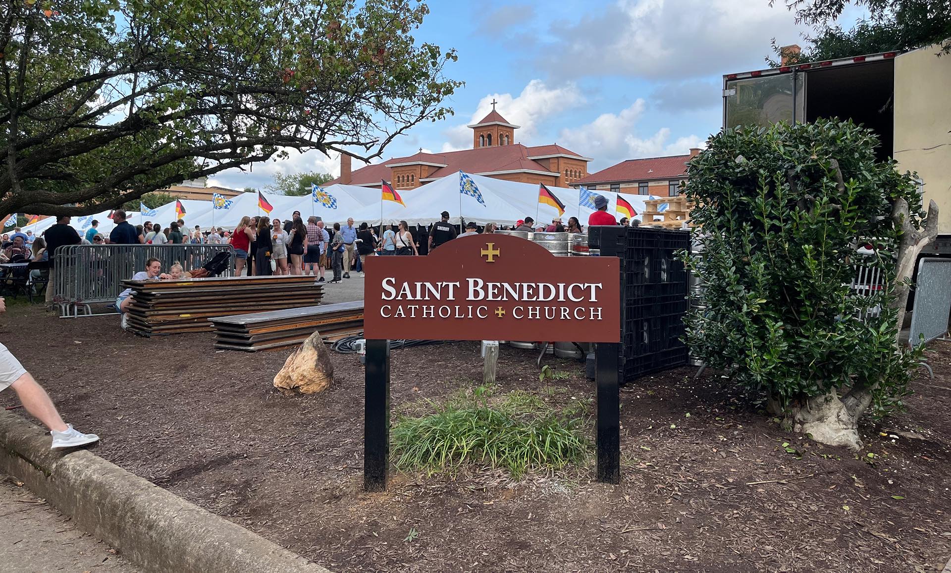 A little Oktoberfest in September at a nearby Catholic Church is a fun tradition we have each year. Festivities, food, and lots of German fun!
