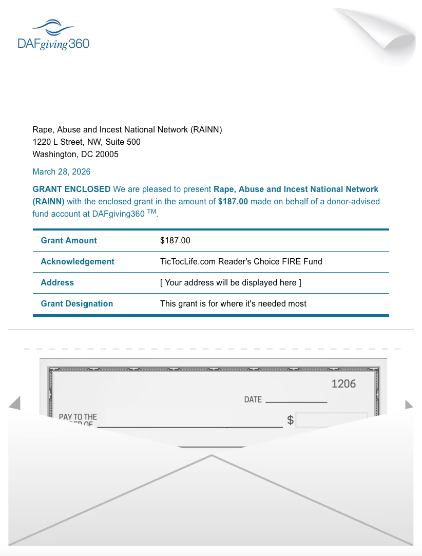 March Donation Letter