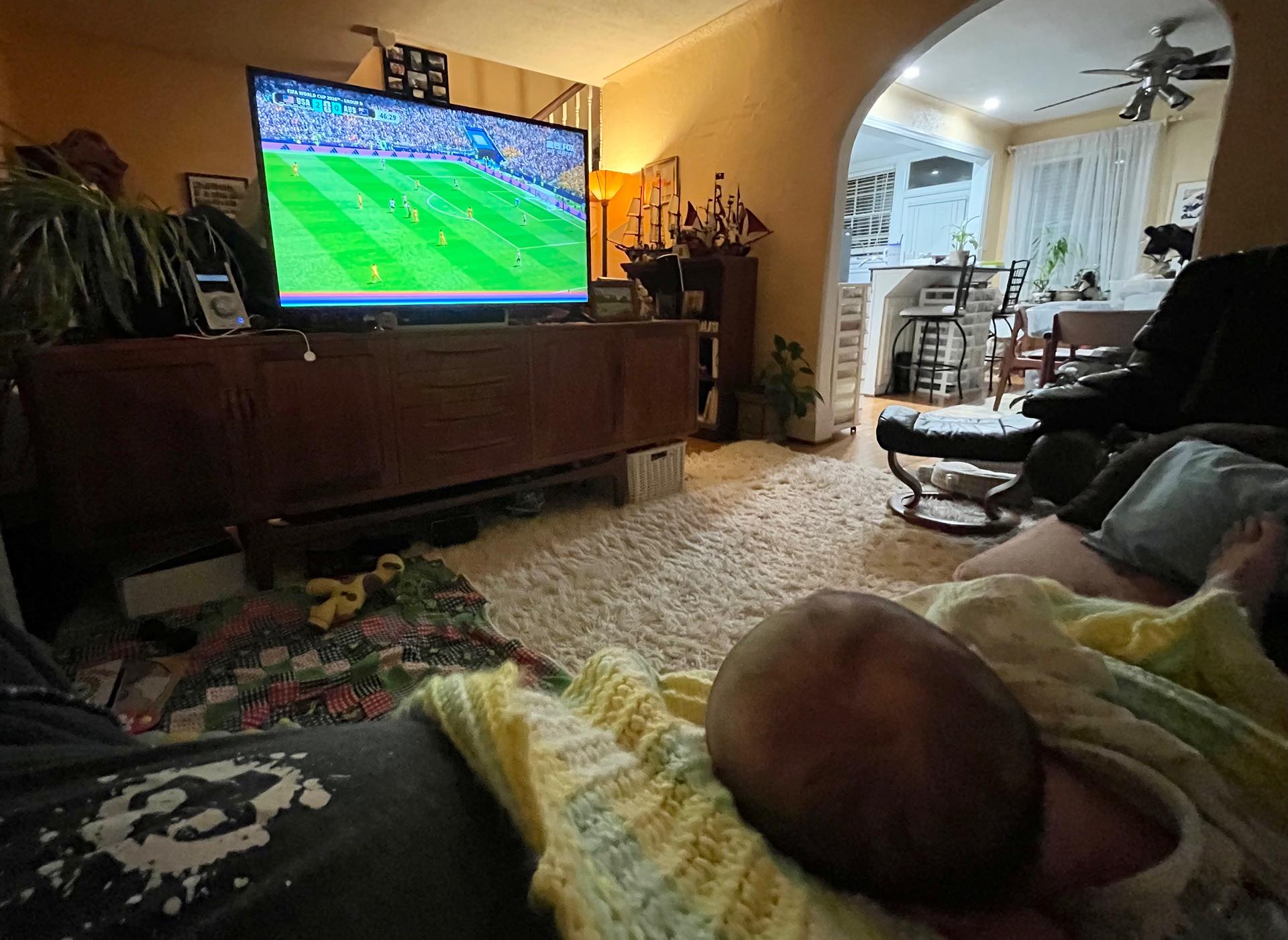 ...And don't worry, Dad didn't miss the opportunity to watch some World Cup with his Son. :-)